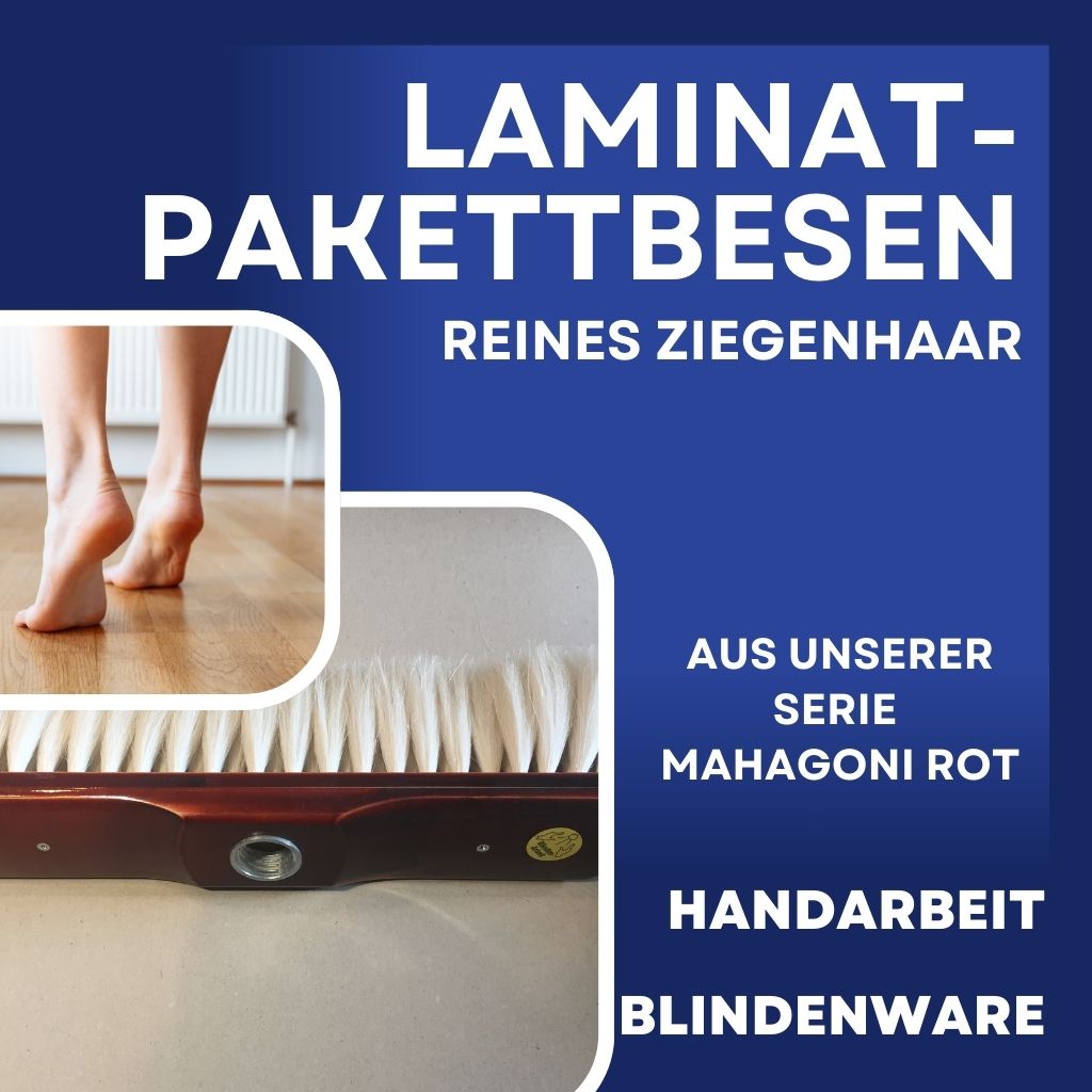 Parkett- und Laminatbesen aus Ziegenhaar – Hergestellt in der Blindenwerkstatt