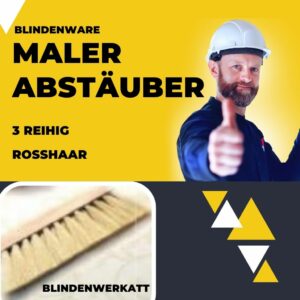 Maler-Abstauber 3-reihig aus Rosshaar – Hergestellt in der Blindenwerkstatt